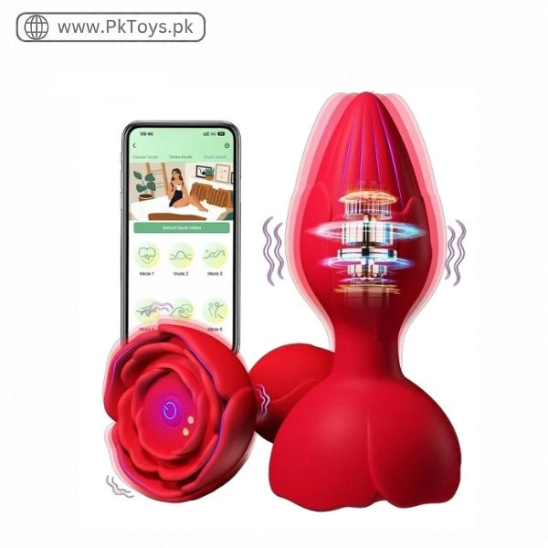 9 Vibration Modes Remote Control Rose Butt Plug In Pakistan