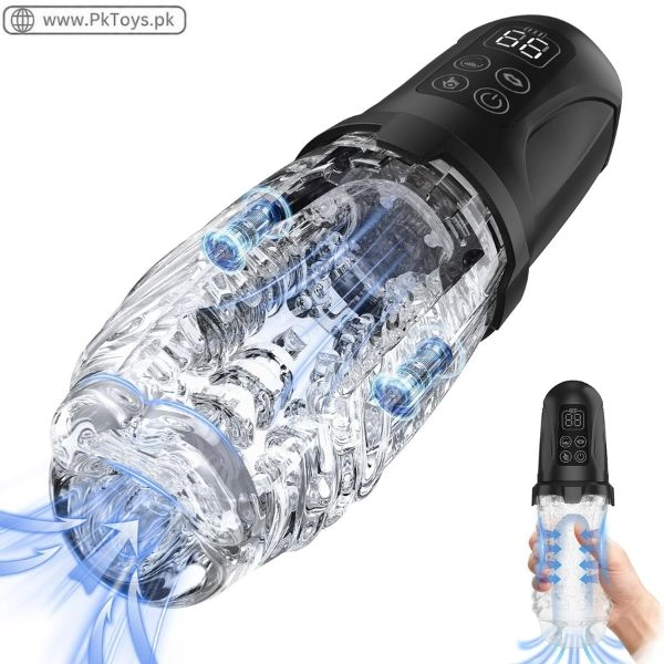 Male Masturbator Penis Pump Transparent Blowjob Stroker in Pakistan