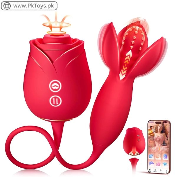 MOOLIGIRL Rose Toy 3-in-1 Sucking & Thrusting Vibrator In Pakistan