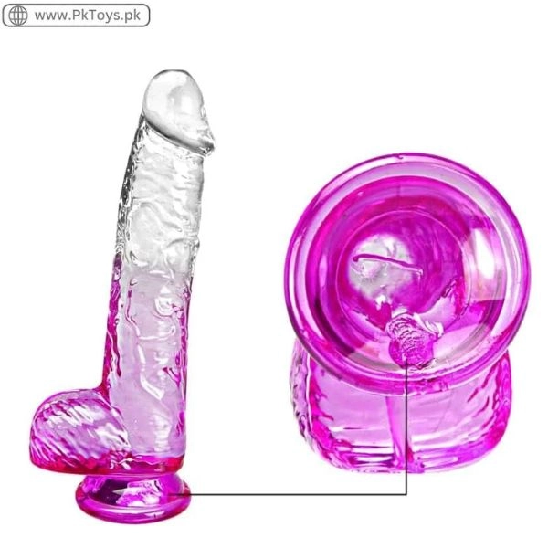 Realistic Clear Cute Purple Dildo In Pakistan