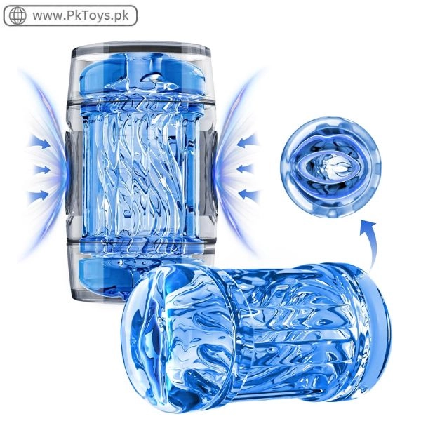 Spiral Texture Open-Ended Male Stroker In Pakistan