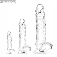 3 Piece Realistic Clear Dildo Set in Pakistan
