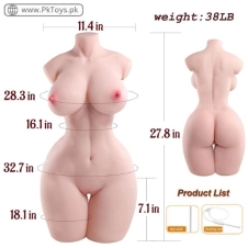 Full-Size 3-in-1 Realistic Flexible Sex Doll Torso In Pakistan