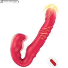 Strapless Strap On Double Sided Thrusting Dildo G Spot Vibrator In Pakistan