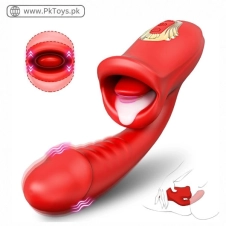 Tongue Rose 3 in 1 Dildo Vibrator For Women In Pakistan